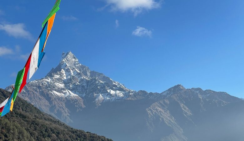 Hora Machapuchare v Nepálu